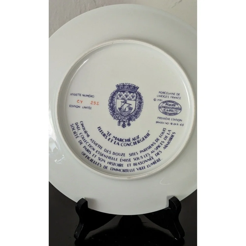 Louis Dali Ltd ed. Collector Plates (Set of 2) La Conciergerie & Arc de Triomphe
